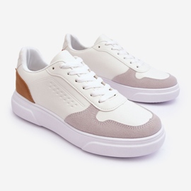 WJ1 Tênis esportivo masculino branco Castiel com cadarço 1