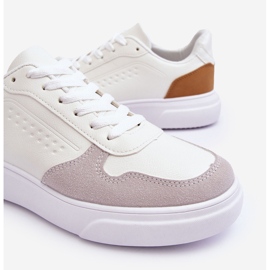 WJ1 Tênis esportivo masculino branco Castiel com cadarço 2