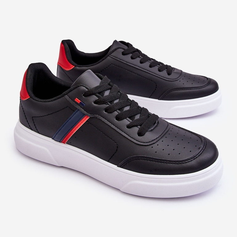 WJ1 Tênis Clássico Masculino Preto E Vermelho Enrique 1