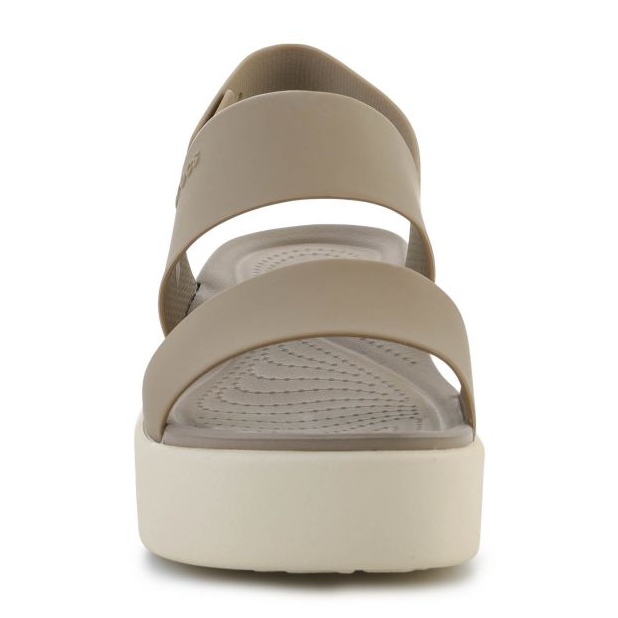 Sandália Crocs Brooklyn Low Wedge W 2064-53-2YI bege 1