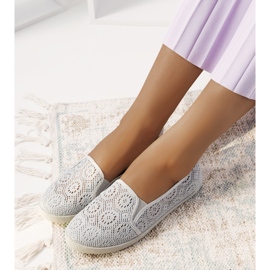 Tênis HJ1709 Cinza Openwork Slip-On 1