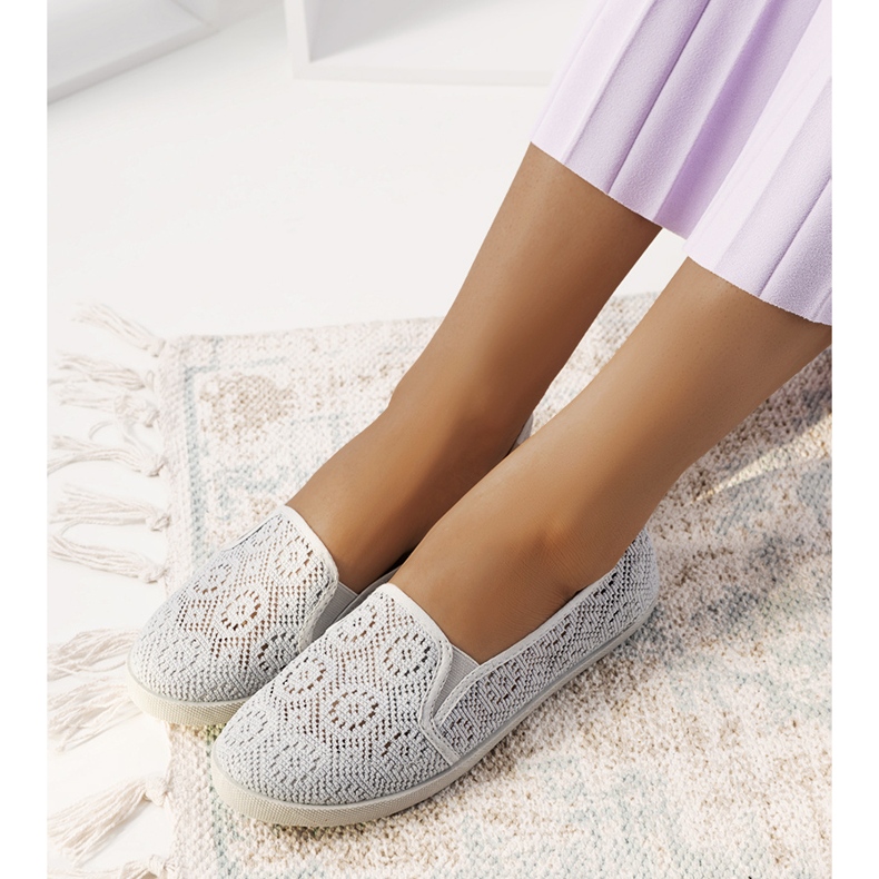 Tênis HJ1709 Cinza Openwork Slip-On 1