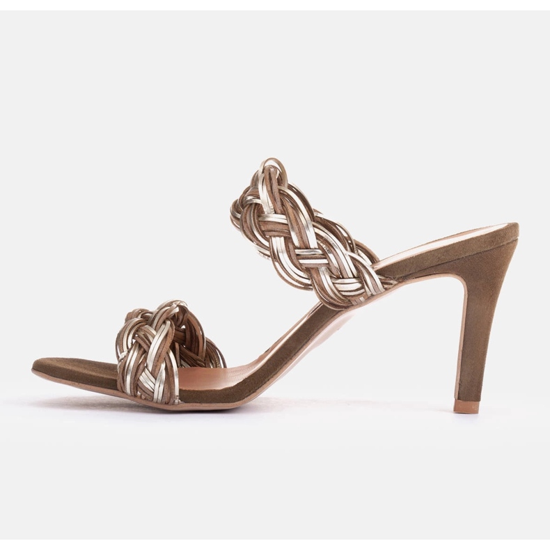 Marco Shoes Sandálias com tiras trançadas verde 2