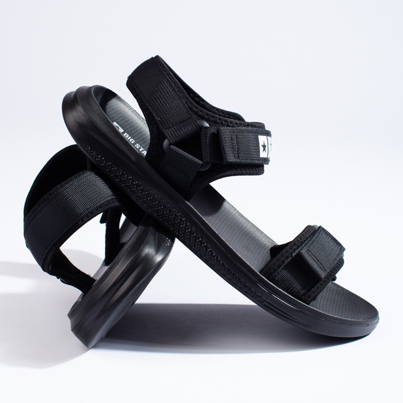 Sandálias de homem Big Star HH174842 pretas preto 2