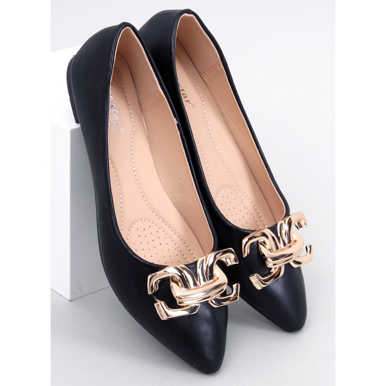 Seastar Bailarinas elegantes com fivela de Simona Black preto 1 Seastar Bailarinas elegantes com fivela de Simona Black preto 1