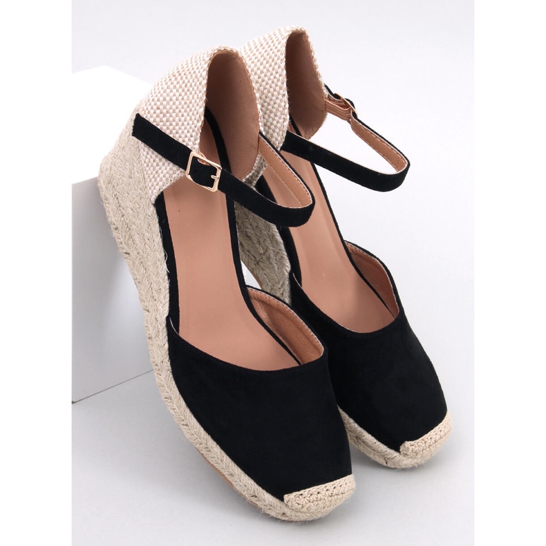 Espadrille de cunha Platten Black preto 1