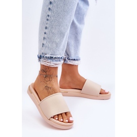 Chinelos plataforma femininos Big Star LL274933 bege 2