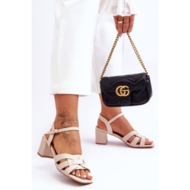 Sandálias Clássicas Bege Misty Salto Alto 1