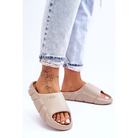 Chinelos femininos leves de espuma Big Star LL274593 bege 1