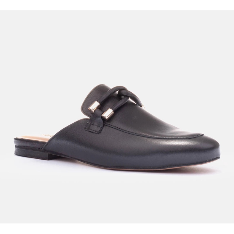 Marco Shoes chinelos com decoração preto 1