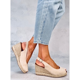 Nevil Beige Alpercatas com bico aberto bege 1