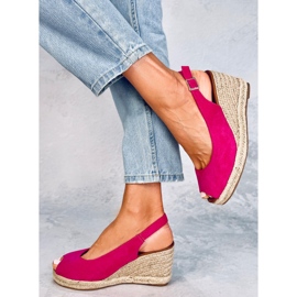 Alpargatas Nevil Fuchsia com bico aberto rosa 2