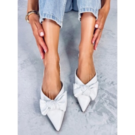 Sapatilhas de salto aberto Loon White branco 2