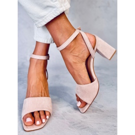 Sandálias no poste Loya Pink rosa 1