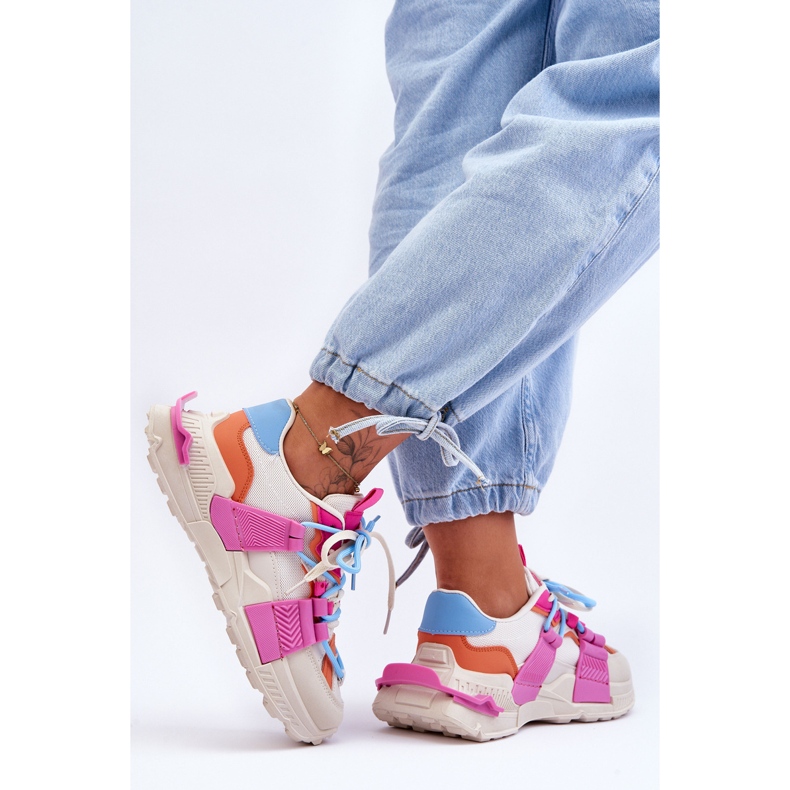 PS1 Sapatos esportivos da moda femininos com cadarço Bege-Rosa Chillout! 2 PS1 Sapatos esportivos da moda femininos com cadarço Bege-Rosa Chillout! 2