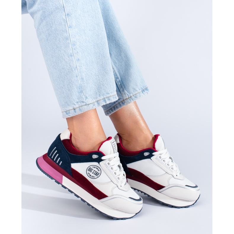 Tênis branco feminino na plataforma LL274369 Big Star 1