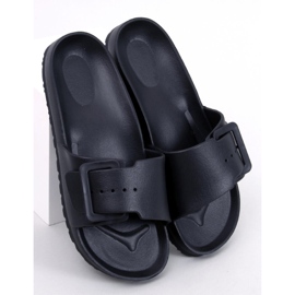 Chinelos de borracha Romero Black com fivela preto 1