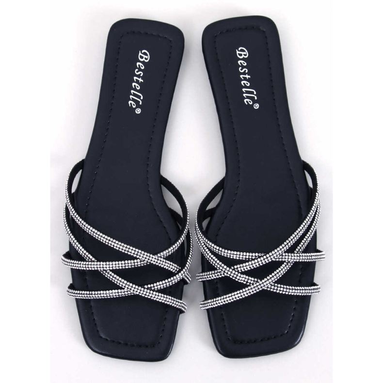 Sliders de strass Rexha Black preto 1