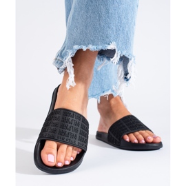 Chinelos pretos femininos LL274A147 Big Star 1