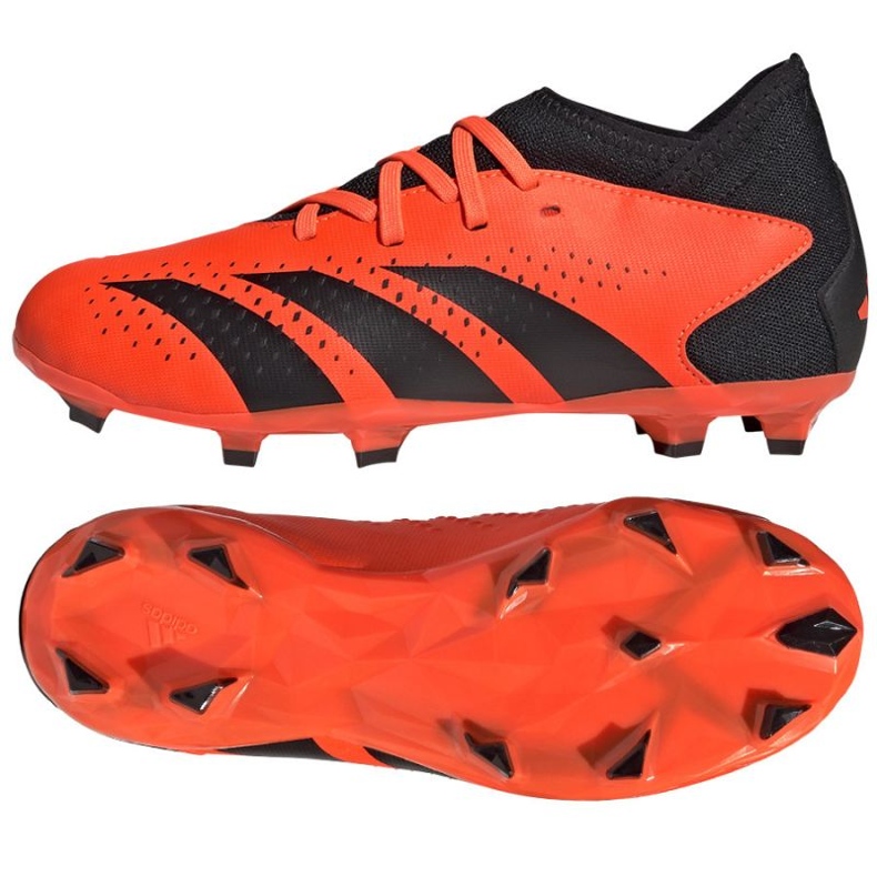 Chuteira Adidas Predator Accuracy.3 Fg Jr GW4608 laranja laranjas e tintos 1