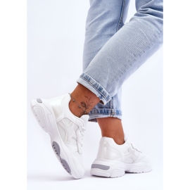 PS1 Tênis Feminino com Cadarço Branco Cortes 2