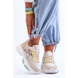 PS1 Tênis feminino multicolor Cortes com cadarço multicolorido 1