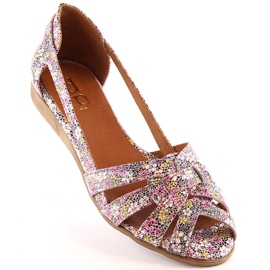 Sandálias femininas de couro em couro multicolor Dolce Pietro FW195 multicolorido 2