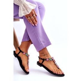 Chinelos De Camurça Com Pedrarias Preto Frency 5