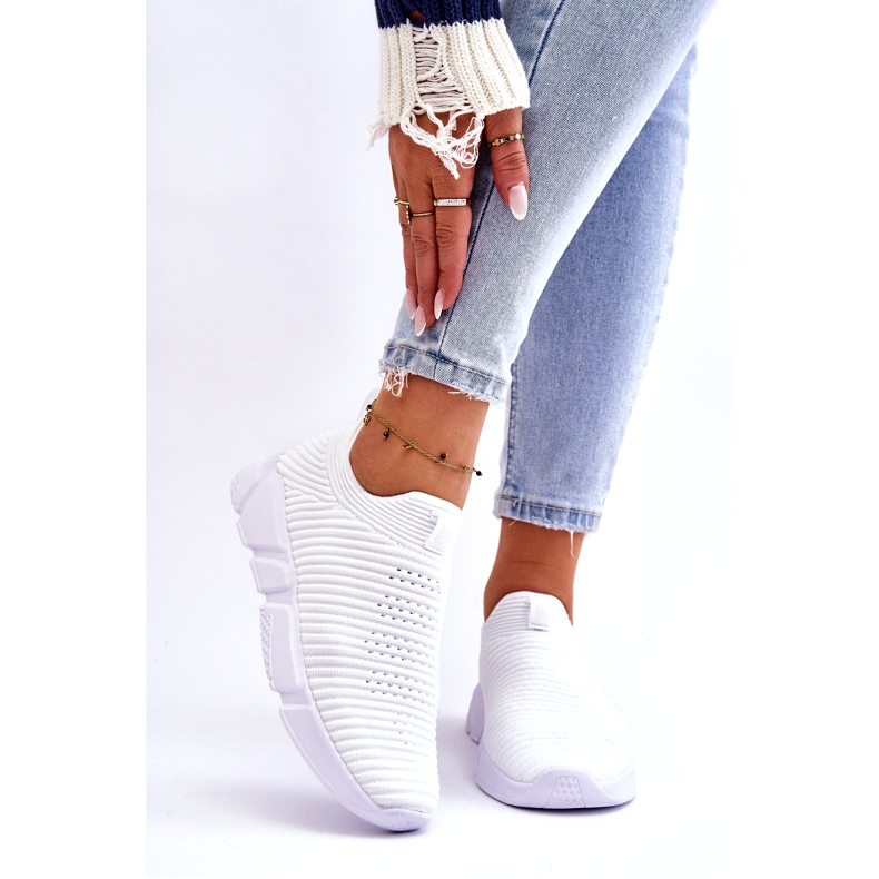 Calçados esportivos femininos com deslizamento Big Star DD274460 branco 1