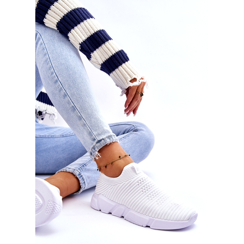 Calçados esportivos femininos com deslizamento Big Star DD274460 branco 5