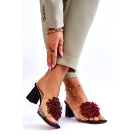 Saltos altos transparentes femininos s.barski kv-ap658-1 preto 2