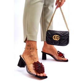 Saltos altos transparentes femininos s.barski kv-ap658-1 preto 3