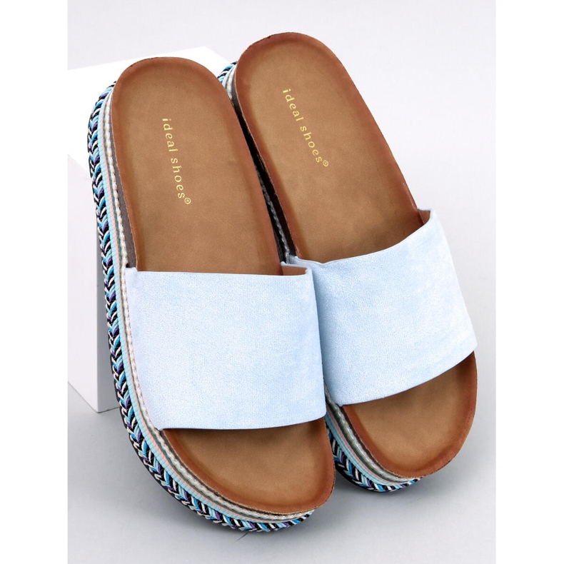 Sandália Demou Blue com sola enfeitada azul 1 Sandália Demou Blue com sola enfeitada azul 1