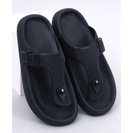 Chinelos de dedo em espuma macia Sadier Black preto 1