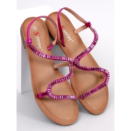 Sandália Adani com cristais fúcsia rosa 1 Sandália Adani com cristais fúcsia rosa 1