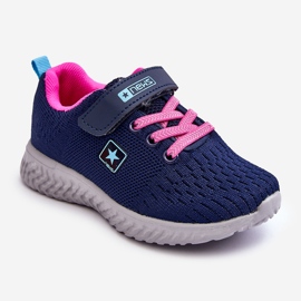 NEWS Tênis Infantil Esportivo Com Velcro Brego Azul Marinho 1