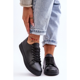 PE1 Tênis Clássico Feminino de Couro Preto Ilimitado 2