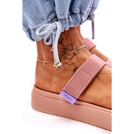 Chinelos de velcro vegano ZAXY HH285284 rosa 3