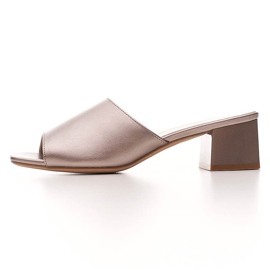 Sandálias femininas Sergio Leone platinadas com elástico KL317 prata 2