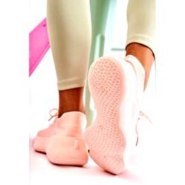 Calçados esportivos femininos rosa slip-on 4