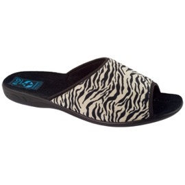 Adanex Chinelos de mulher Sara 15773 Estampado de leopardo preto 1