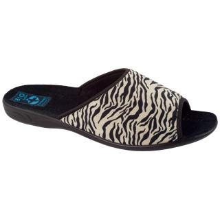 Adanex Chinelos de mulher Sara 15773 Estampado de leopardo preto 1