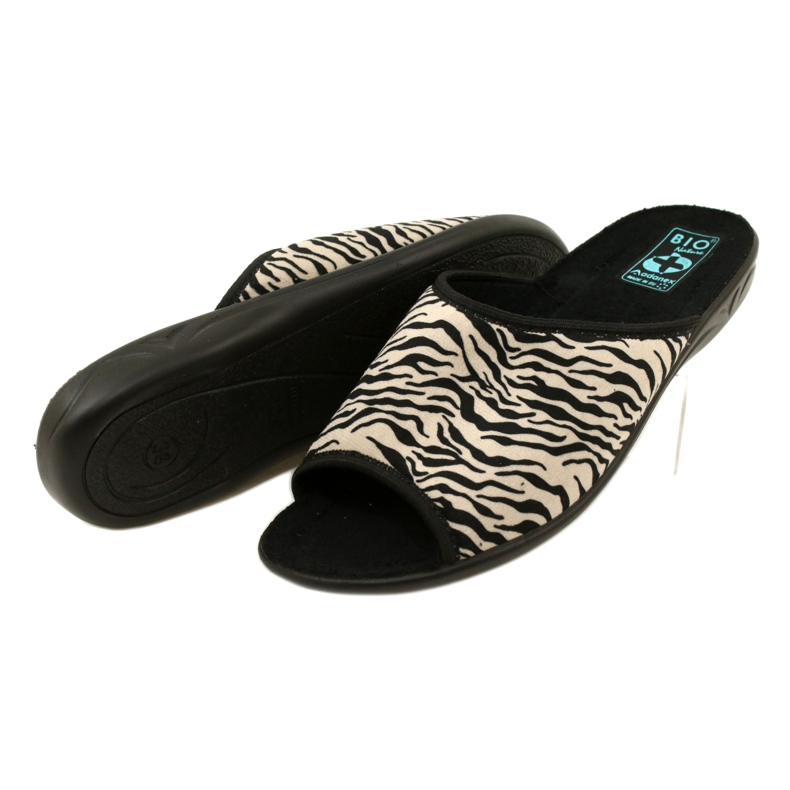Adanex Chinelos de mulher Sara 15773 Estampado de leopardo preto 5