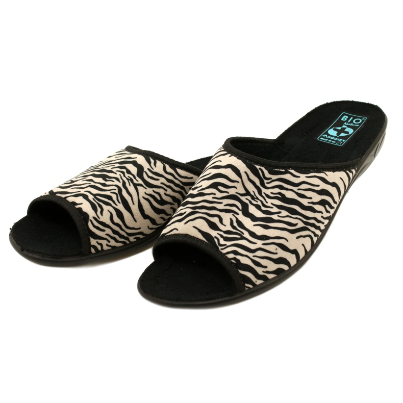 Adanex Chinelos de mulher Sara 15773 Estampado de leopardo preto 4