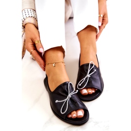 Bailarinas Femininas de Couro Nicole 2660/001 Preto 5