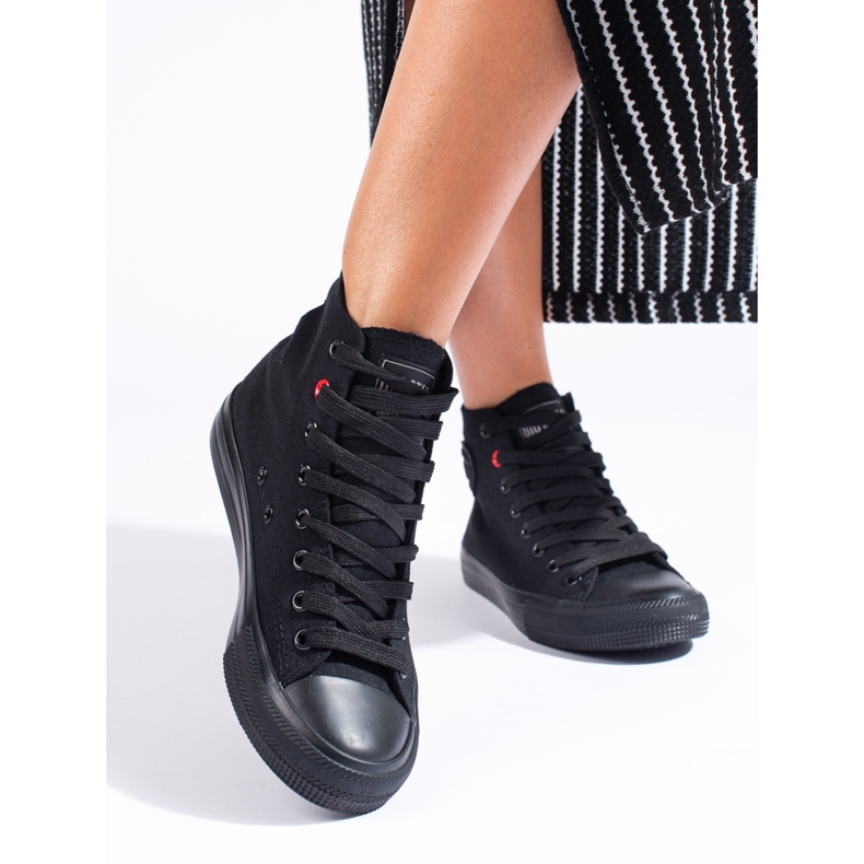 Tênis alto preto de mulher Big Star T274033 1