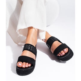 Sandália plataforma preta Big Star LL274856 preto 1