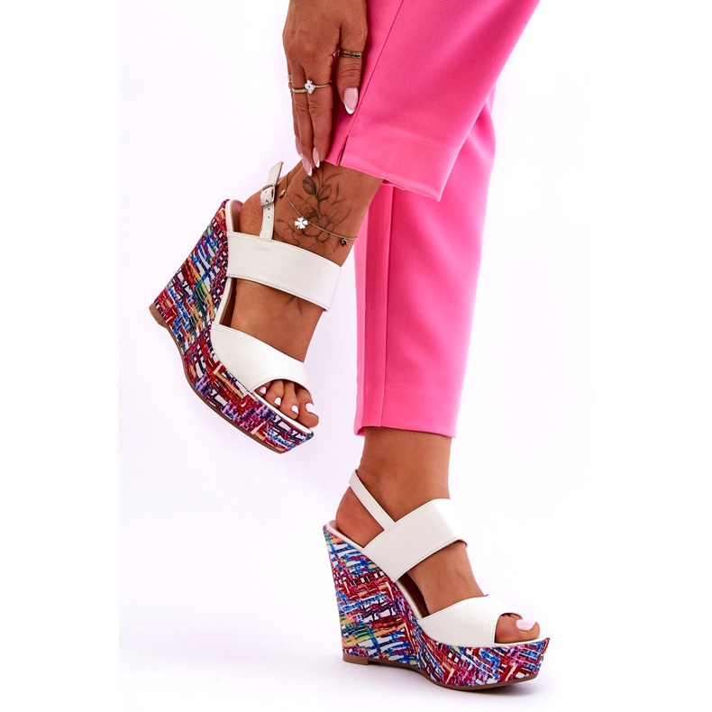 Sandálias Femininas de Cunha Branca Calderia branco 3