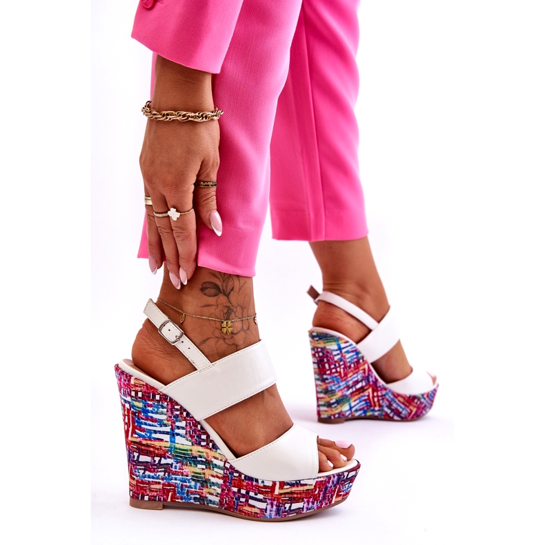 Sandálias Femininas de Cunha Branca Calderia branco 2