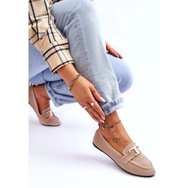 Mocassins Slip-on Clássicos com Decoração, Bege Claro 4